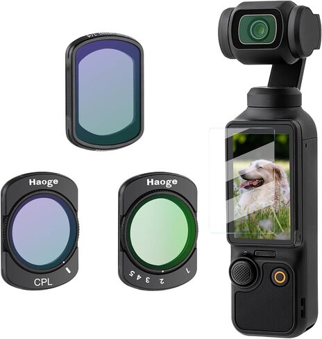 Haoge Pocket 4 Magnetic 0.75X Wide Angle Lens for DJI Osmo Pocket 3 Camera Accessories,Expanded FOV of 108°, Dual-Sided Anti-Reflective Coating Lens with Screen Protector in Saudi Arabia