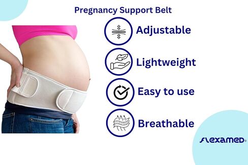 FlexaMed Adjustable Pregnancy and Back Brace 6 Inch - X-Large in Saudi Arabia