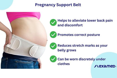 FlexaMed Adjustable Pregnancy and Back Brace 6 Inch - X-Large in Saudi Arabia