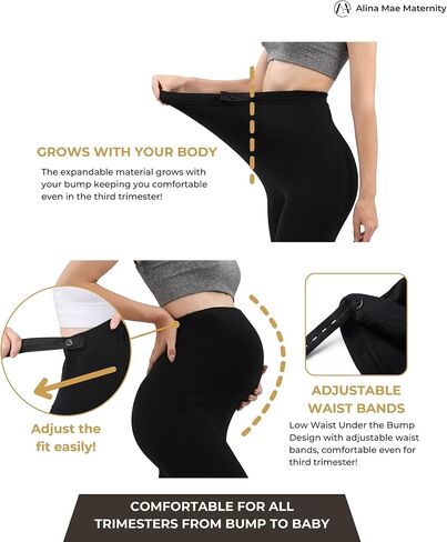 Maternity Pregnant Over-Bump Shorts Pant with Pockets Stretch for Workout Yoga in Saudi Arabia