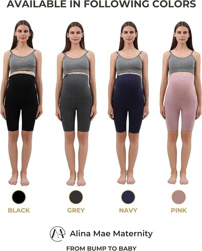 Maternity Pregnant Over-Bump Shorts Pant with Pockets Stretch for Workout Yoga in Saudi Arabia