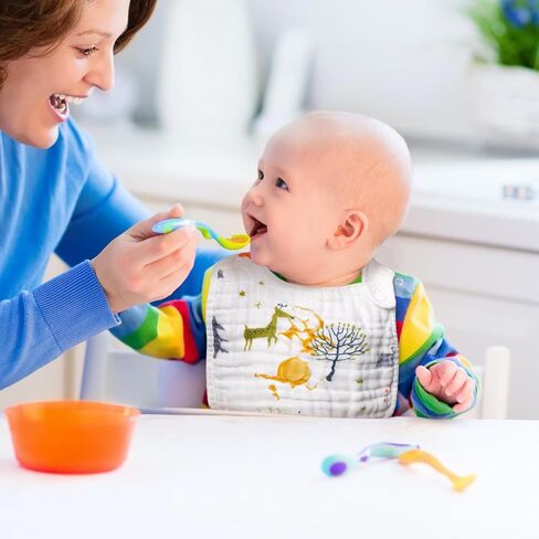 Zainpe 20pcs Snap Muslin Cotton Baby Bibs Soft Usporbent Admable Burp Admons for Newborns Crooming Feeding Leagh in Kuwait