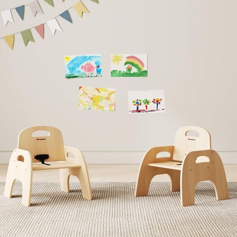 المؤسسات Simple Sace Low Wood Feeding كراسي متعددة ، قاعدة عريضة بدون طيبة ، تسخير أمان قابل للتعديل ، كراسي صغار خشبية قابلة للتكديس مع الانتهاء in Saudi Arabia