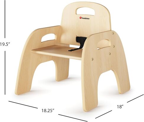 المؤسسات Simple Sace Low Wood Feeding كراسي متعددة ، قاعدة عريضة بدون طيبة ، تسخير أمان قابل للتعديل ، كراسي صغار خشبية قابلة للتكديس مع الانتهاء in Saudi Arabia