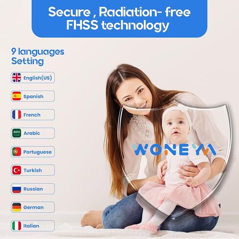 Smart Baby Monitor, 5" HD IPS Screen, 1500ft Long Range, 48 Hours Battery, White Noises & Lullabies, 2K HD Camera, Customizable Safe Zones, Motion Detection, VOX, Free Secure Phone App in Saudi Arabia