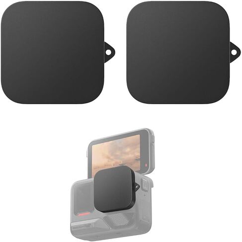 2 Packs Silicone Lens Protective Cover Soft Lens Cover Accessories, Compatible with Insta360 Ace Pro 2, Washable Anti Loss Cover with Lanyard Hole (Black) in Saudi Arabia