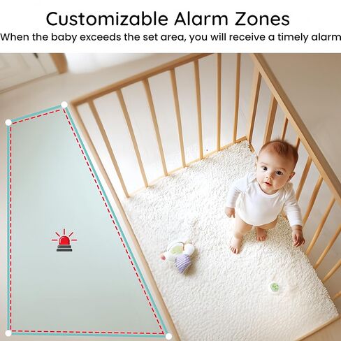 BOIFUN 2K HD 5-Inch Split-Screen, Smart WiFi Baby Monitor with Camera and Audio, Smartphone APP, AI Motion & Cry Detection, Night Vision, 360° Auto Tracking,Humidity &Temperature Detection,2-Way Talk in Saudi Arabia