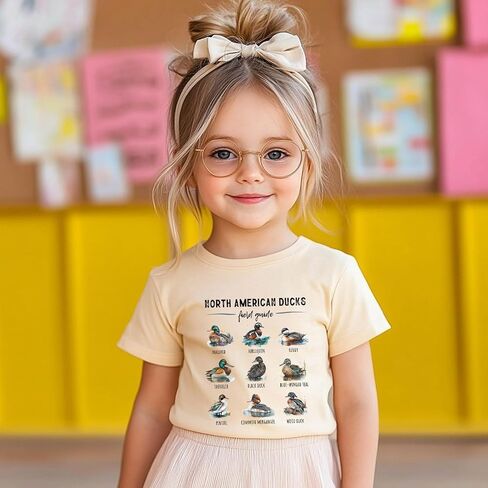 Kids Graphic Tees Cute Mushroom Toddler Shirt Farm Animals Ducks Chickens Natural Boys Girls Clothes Tops 2-7 Years in Saudi Arabia