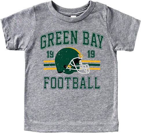 Vintage Green Bay 1919 Football Shirt for Men Women and Kids Distressed Green and Gold Tee in Saudi Arabia