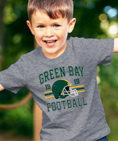 Vintage Green Bay 1919 Football Shirt for Men Women and Kids Distressed Green and Gold Tee in Saudi Arabia