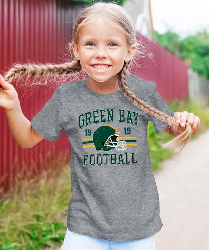 Vintage Green Bay 1919 Football Shirt for Men Women and Kids Distressed Green and Gold Tee in Saudi Arabia