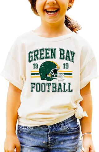 Vintage Green Bay 1919 Football Shirt for Men Women and Kids Distressed Green and Gold Tee in Saudi Arabia