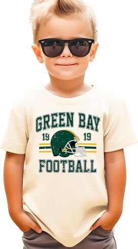 Vintage Green Bay 1919 Football Shirt for Men Women and Kids Distressed Green and Gold Tee in Saudi Arabia