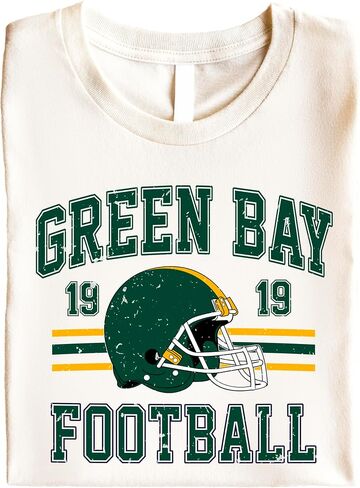 Vintage Green Bay 1919 Football Shirt for Men Women and Kids Distressed Green and Gold Tee in Saudi Arabia