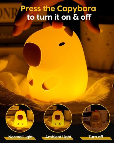 Amaredom DoDo Duck Night Light, Cute Duck Lamp, Silicone Dimmable Nursery Nightlight, Rechargeable LED Bedside Lamp with 20 Minutes Timer & Tap Control Baby Girls Women Bedrooms, Living Room in Kuwait