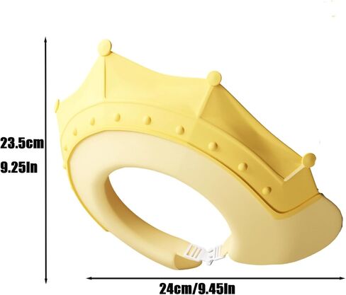 Pandaear 2 Pack Kids Kids Shower Cap Shield ، قبعة حمام السيليكون لحماية العين والأذن ، مقاومة للماء ، قابلة للتعديل ، شكل تاج لطيف in Saudi Arabia