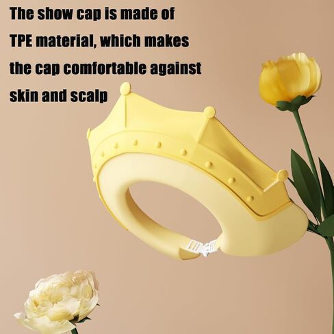 Pandaear 2 Pack Kids Kids Shower Cap Shield ، قبعة حمام السيليكون لحماية العين والأذن ، مقاومة للماء ، قابلة للتعديل ، شكل تاج لطيف in Saudi Arabia
