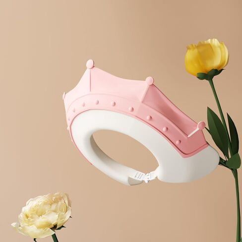 Pandaear 2 Pack Kids Kids Shower Cap Shield ، قبعة حمام السيليكون لحماية العين والأذن ، مقاومة للماء ، قابلة للتعديل ، شكل تاج لطيف in Saudi Arabia