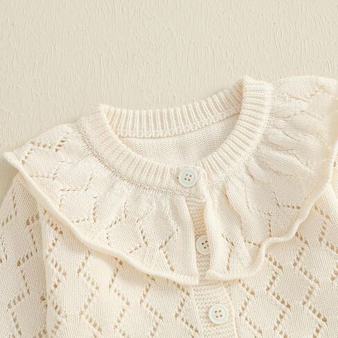 Toddler Baby Girl Lightweight Crewneck Cardigan Jacket Long Sleeve Open Front Sweater Casual Spring Fall Knitwear in Kuwait
