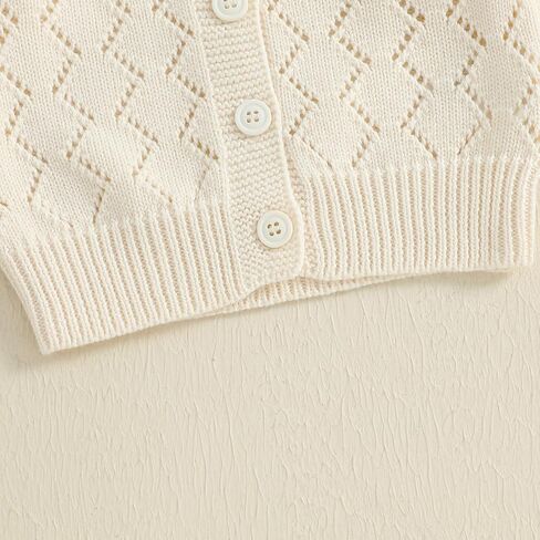 Toddler Baby Girl Lightweight Crewneck Cardigan Jacket Long Sleeve Open Front Sweater Casual Spring Fall Knitwear in Kuwait