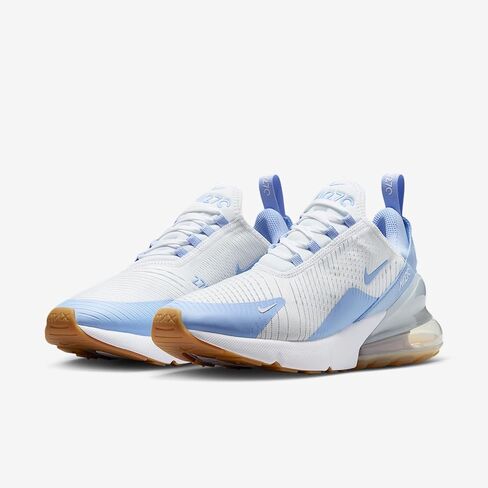 Nike Air Max 270 Women's Shoes (White/Blue Tint/Gum Light Brown/Aluminum) in Saudi Arabia