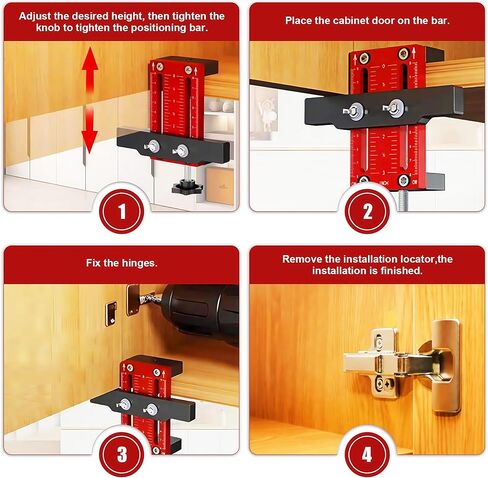 Cabinet Door Mounting Jig, Cabinet Door Installation Jig, Adjustable Cabinet Door Installation Positioner, Cabinet Installation Tools for Installing Frameless or Face Frame in Saudi Arabia