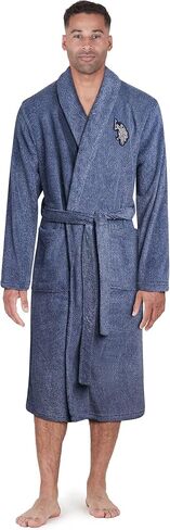 U.S. Polo Assn. Men’s Bathrobe – Plush Fleece Robe with Shawl Collar in Kuwait