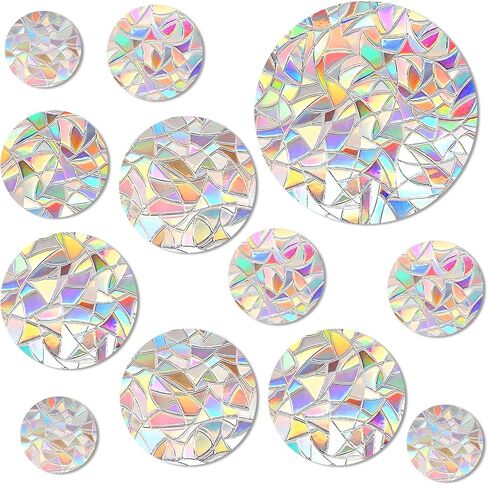 104 Pcs Rainbow Window Stickers,Window Decals for Birds,Windows Bird Deterrent,Bird Anti-Collision Windows Stickers,Non-Adhesive Rainbow Decal in Saudi Arabia