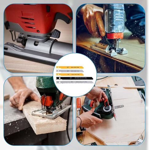 20 PCS U-Shank Jig Saw Saw Set مجموعة متنوعة لـ Wood Universal Saw Saw Blade مجموعة من شفرات الخشب والمعادن القطع بانوراما تتناسب in Saudi Arabia