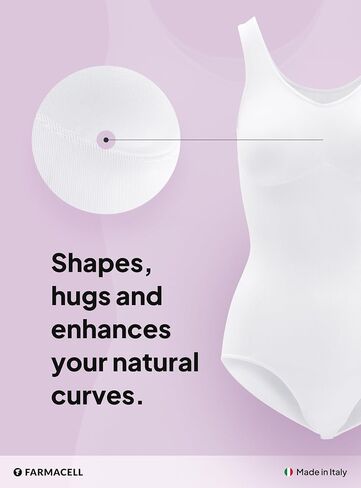 Farmacell Shape 608 Women's shaping control body shaper with flat belly and push-up effect, 100% Made in Italy in Kuwait