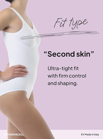 Farmacell Shape 608 Women's shaping control body shaper with flat belly and push-up effect, 100% Made in Italy in Kuwait