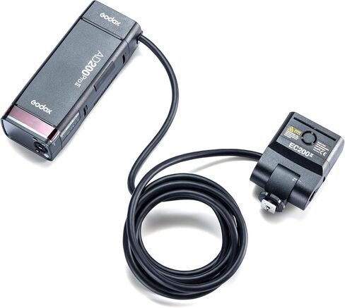 Godox EC200 II Extension Flash Head 200W لـ AD200Pro II Pocket Flash - 2M كابل تمديد ، حذاء بارد معدني و 1/4 بوصة ملولبة ، مثالي للتصوير في الهواء الطلق والاستوديوهات in Saudi Arabia