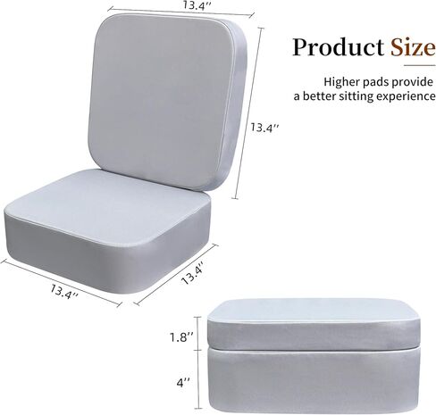 Toddler Booster Seat for Dining Table with Backrest and Adjustable Straps, Waterproof Oxford Foam Cushion with Non-Slip Bottom, Portable Chair Booster for Kitchen Use (Dark Grey) in Saudi Arabia