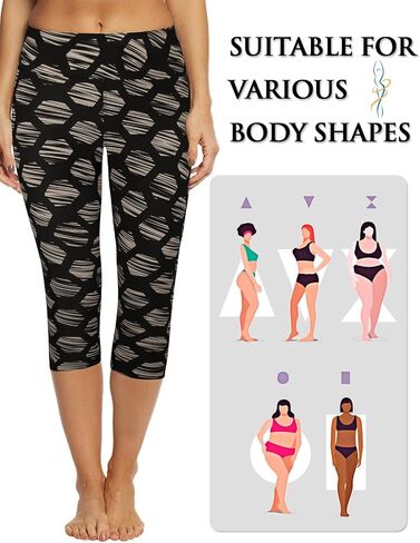 Septangle Women's Swim Bottom Mid Waist UPF 50+ Swimwear Rash Guard Sport Leggings in Kuwait