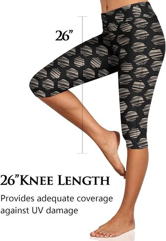 Septangle Women's Swim Bottom Mid Waist UPF 50+ Swimwear Rash Guard Sport Leggings in Kuwait