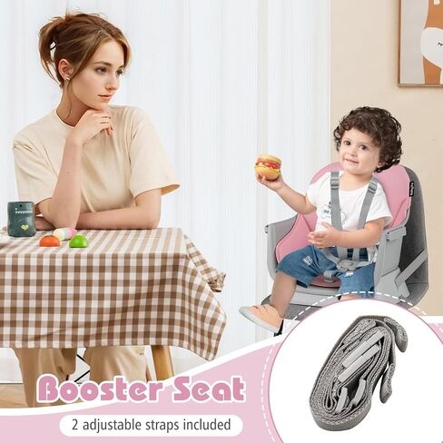 Honey Joy 16-in-1 كرسي مرتفع ، كرسي مرتفع قابل للتحويل للأطفال والأطفال الصغار/مركز المقعد/النشاط المعزز مع الألعاب ، طاولة البناء والبراز ، تسخير السلامة ، وسادة قابلة للإزالة ودرج (أزرق) in Saudi Arabia