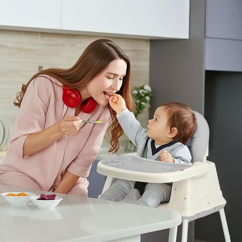 كرسي KTAXON 6-in-1 ، كرسي مرتفع محمول قابل للتحويل مع صينية ثنائية الطبقات قابلة للإزالة ، وتسخير أمان من 5 نقاط وعجلات قفل للأطفال الصغار والرضع ، الرمادي in Saudi Arabia