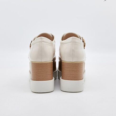 شقق أحذية Oxfords للنساء أزياء مربع إصبع قدم منصة منصة in Kuwait