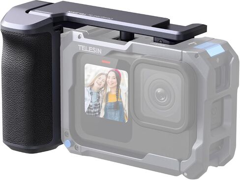 Telesin Street Grip Kit Por Hero 9-13 | بدون قفص أرنب معدني | حامل قبضة الكاميرا مع تصميم الأرجو | مقبض مريح تصميم قبضة | نسخة احتياطية بطاقة TF | وصول سريع للبطارية | Vlog Grip حامل in Saudi Arabia
