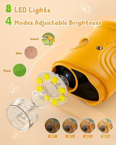 1000X Handheld Digital Microscope for Kids: Pocket Microscope with 2.0" IPS Screen - STEM Toys Birthday Gifts for Girls Boys - Portable Edu Science Kits Toddler Age 3-6 6-12 in Kuwait