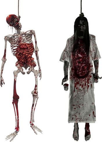 Haunting Ghost Girls Healdon Sefficive PVC Scene Petters-40 "× 12" (حزمة 2) -100cmx30 سم-ديكورات عصبية للاحتفالات الهالوين الجذابة in Saudi Arabia
