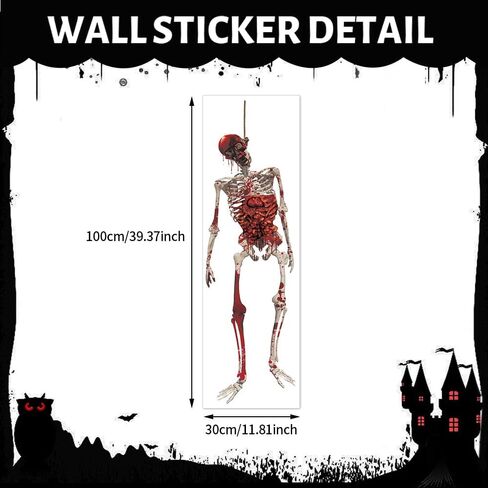 Haunting Ghost Girls Healdon Sefficive PVC Scene Petters-40 "× 12" (حزمة 2) -100cmx30 سم-ديكورات عصبية للاحتفالات الهالوين الجذابة in Saudi Arabia