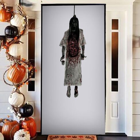 Haunting Ghost Girls Healdon Sefficive PVC Scene Petters-40 "× 12" (حزمة 2) -100cmx30 سم-ديكورات عصبية للاحتفالات الهالوين الجذابة in Saudi Arabia