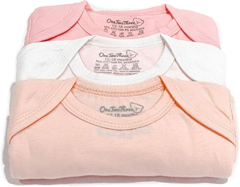 123 Bear Baby Cotton Spandex Bodysuits Usisex Boy Girl in Kuwait