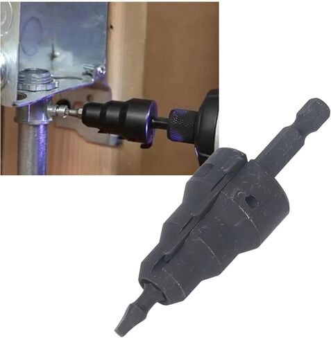 1/4 Inch Power Conduit Reamer, High Carbon Steel Pipe Reamer Tool Kit with 5 Blades, Compatible with Impact Drill Chucks for Effortless Expansion of Electrical Conduit Openings, in Saudi Arabia