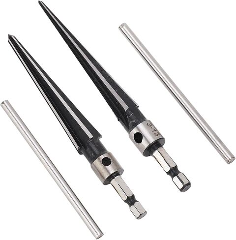 Qiilu Tapered Hole Reamer for Wood Plastic - 5‑16mm 3‑13mm Tapered 6 Flute Hole Reamer Hex Shank T Handle for Musical Instruments and Woodworking in Saudi Arabia