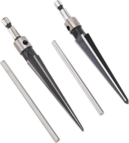 Qiilu Tapered Hole Reamer for Wood Plastic - 5‑16mm 3‑13mm Tapered 6 Flute Hole Reamer Hex Shank T Handle for Musical Instruments and Woodworking in Saudi Arabia