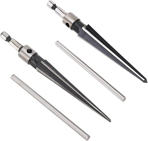 Qiilu Tapered Hole Reamer for Wood Plastic - 5‑16mm 3‑13mm Tapered 6 Flute Hole Reamer Hex Shank T Handle for Musical Instruments and Woodworking in Saudi Arabia