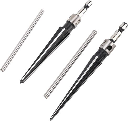 Qiilu Tapered Hole Reamer for Wood Plastic - 5‑16mm 3‑13mm Tapered 6 Flute Hole Reamer Hex Shank T Handle for Musical Instruments and Woodworking in Saudi Arabia