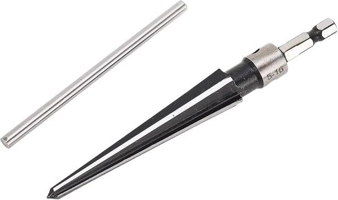 Qiilu Tapered Hole Reamer for Wood Plastic - 5‑16mm 3‑13mm Tapered 6 Flute Hole Reamer Hex Shank T Handle for Musical Instruments and Woodworking in Saudi Arabia